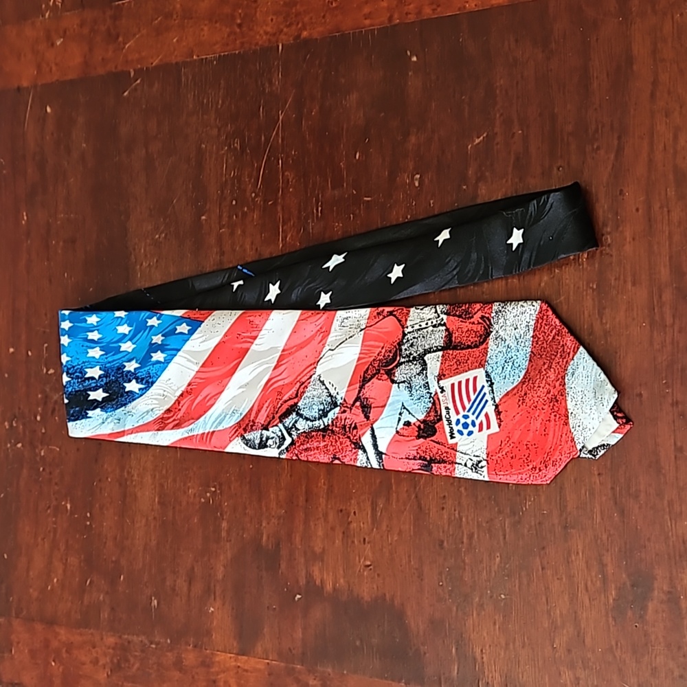 Vintage 1994 RM Style Men's World Cup Soccer Silk Tie Made in the USA
